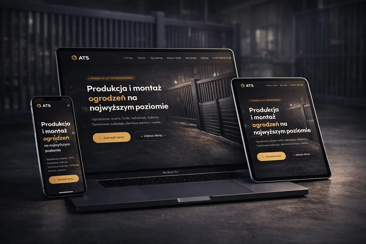 Elegancka strona wizytówka firmowa